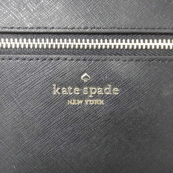 NWT Kate Spade TINIE Black  Leather ZipTop Wristlet Wallet Purse - Picture 3 of 11